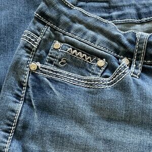 Blue Denim Jeans with Stitch Detail
